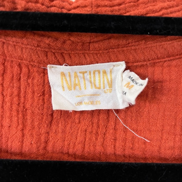 Nation Brand Top Size M, Orange Colored, Light Weight, Super Soft Material - Picture 5 of 5